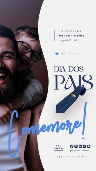 DIA DOS PAIS AGOSTO SOCIAL MEDIA POST EDITÁVEL STORY