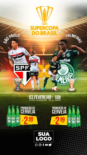 FLYER SOCIAL MEDIA FUTEBOL SÃO PAULO X PALMEIRAS