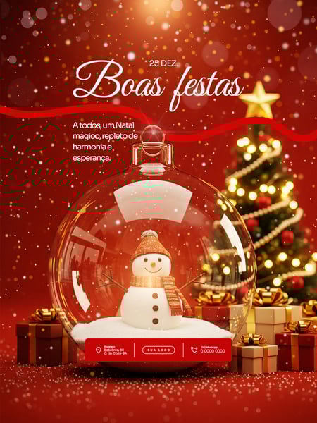 FELIZ NATAL 25 DE DEZEMBRO SOCIAL MEDIA PSD EDITÁVEL 8