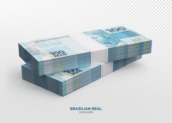 NOTAS DE 100 REAIS ELEMENTO 3D REALISTA