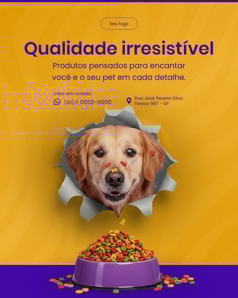 QUALIDADE IRRESISTÍVEL Figma Social Media Template
