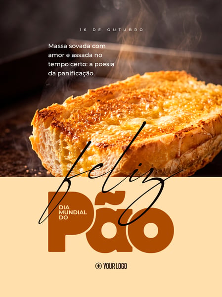 DIA MUNDIAL DO PÃO PADARIA POST SOCIAL MEDIA FLYER PSD EDITÁVEL