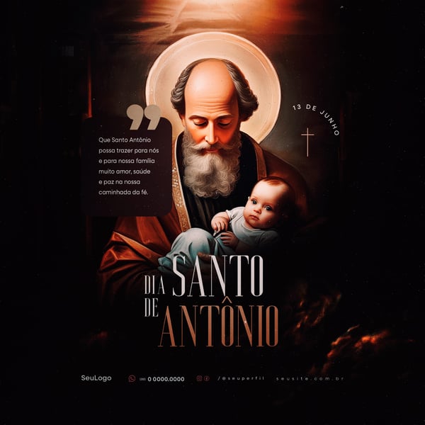 DZI DIA DE SANTO ANTONIO 13 DE JUNHO SOCIAL MEDIA POST PSD TEMPLATE 2