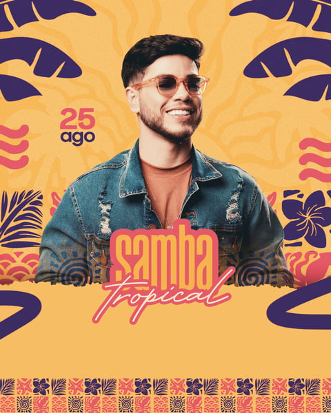 FLYER EVENTO SAMBA PSD EDITÁVEL