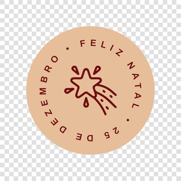 FFD ELEMENTO PARA COMPOSIÇÃO - FELIZ NATAL 25 DE DEZEMBRO - BEGE