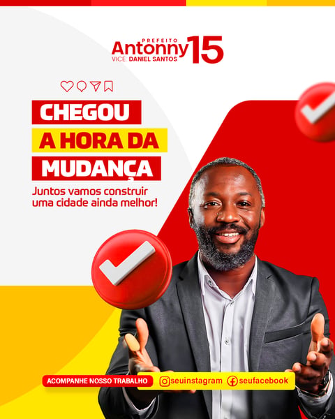 FLYER SOCIAL MEDIA CAMPANHA POLÍTICA, ELEIÇÕES