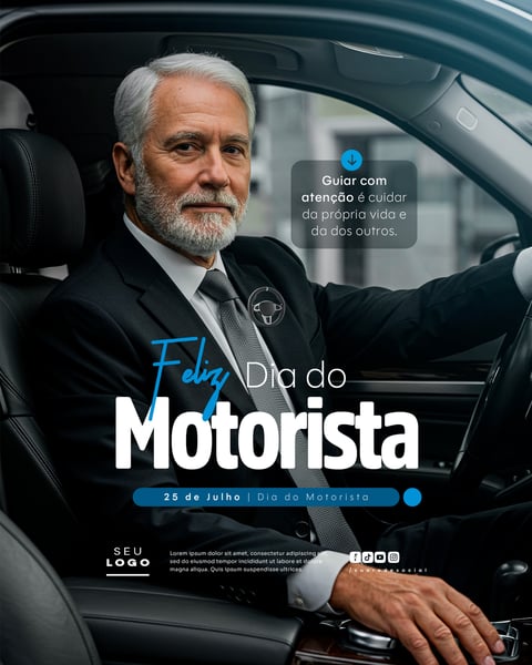 DIA DO MOTORISTA 25 DE JULHO SOCIAL MEDIA PSD EDITÁVEL FEED 8