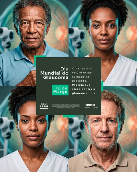 DIA MUNDIAL DO GLAUCOMA 12 DE MARÇO SOCIAL MEDIA PSD EDITÁVEL 4