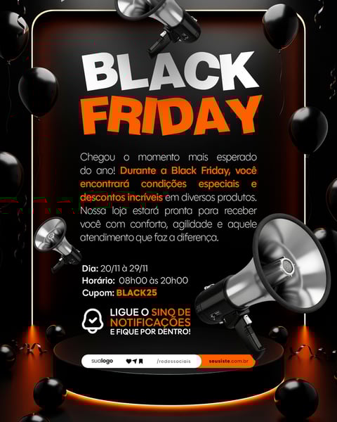 BLACK FRIDAY AVISO COMUNICADO ANÚNCIO SOCIAL MEDIA PSD EDITÁVEL 18