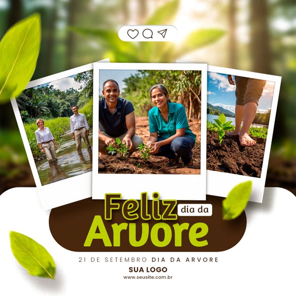 FRI FELIZ DIA DA ARVORE 21 DE SETEMBRO SOCIAL MEDIA PSD EDITVEL