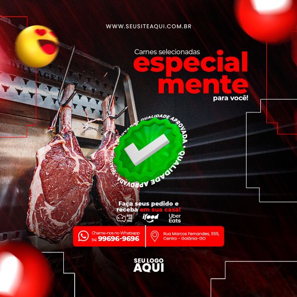FEED QUADRADO - AÇOUGUE | CARNE | CHURRASCO | SOCIAL MEDIA | PSD EDITÁVEL