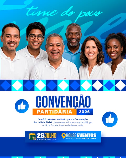 Social Media Convite Convenção Partidária 2026