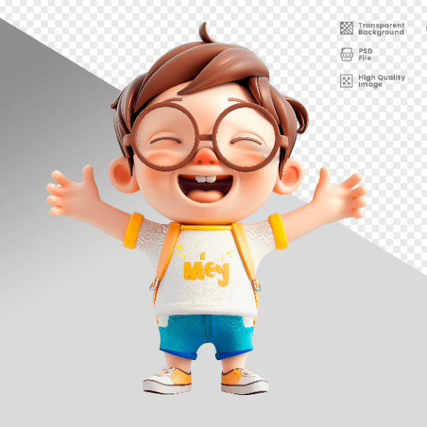 MASCOTE 3D PERSONAGEM PARA COMPOSIÇÃO