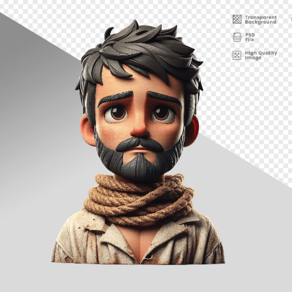 MASCOT 3D TIRADENTES  - 21  DE ABRIL DIA DE TIRADENTES