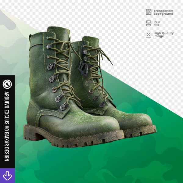 COTURNO MILITAR - ELEMENTO 3D PARA COMPOSIÇÃO - EXCLUSIVO BAIXAR DESIGN