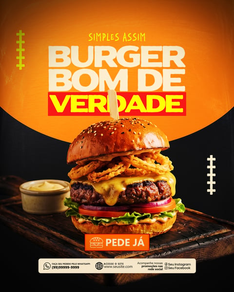 SOCIAL MEDIA HAMBURGERIA PSD EDITÁVEL 8