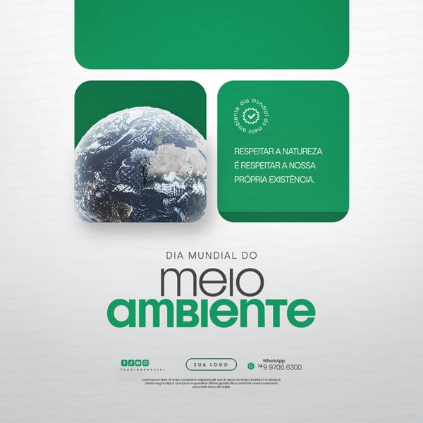 05 DE JUNHO - DIA MUNDIAL DO MEIO AMBIENTE SOCIAL MEDIA PSD EDITÁVEL