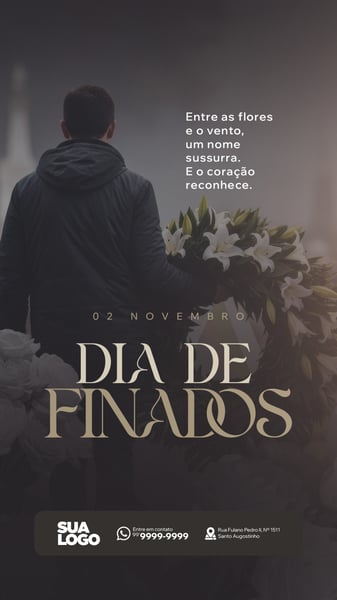 DIA DE FINADOS 02 DE NOVEMBRO SOCIAL MEDIA STORY PSD EDITÁVEL