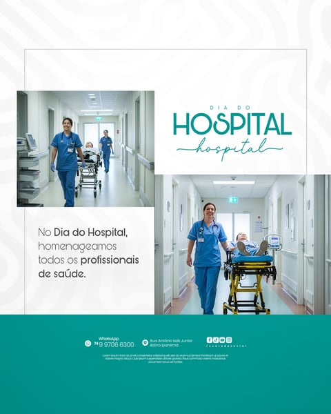 01 DE JULHO - DIA DO HOSPITAL - FLYER SOCIAL MEDIA PSD EDITÁVEL
