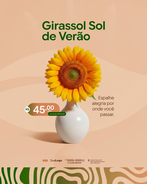 COLEÇÃO FLORICULTURA ANÚNCIO LOJA DE FLORES SOCIAL MEDIA PSD EDITÁVEL 5