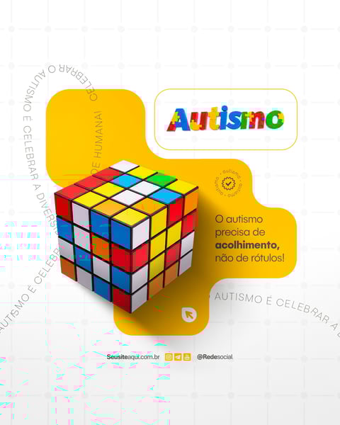 DIA MUNDIAL DE CONSCIENTIZAÇÃO DO AUTISMO 2 DE ABRIL SOCIAL MEDIA PSD EDITÁVEL
