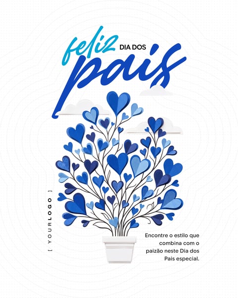 FELIZ DIA DOS PAIS ENCONTRO ESTILO SOCIAL MEDIA PSD EDITÁVEL