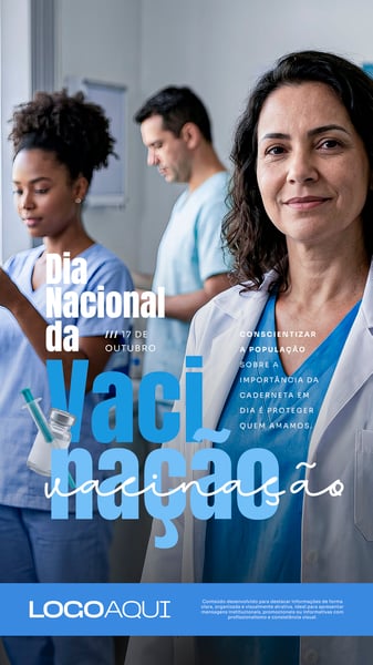 DIA NACIONAL DA VACINAÇÃO SAÚDE SOCIAL MEDIA FLYER PSD EDITÁVEL STORY