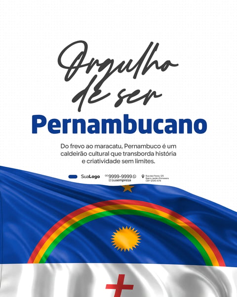 ORGULHO DE SER PERNAMBUCANO SOCIAL MEDIA PSD EDITÁVEL