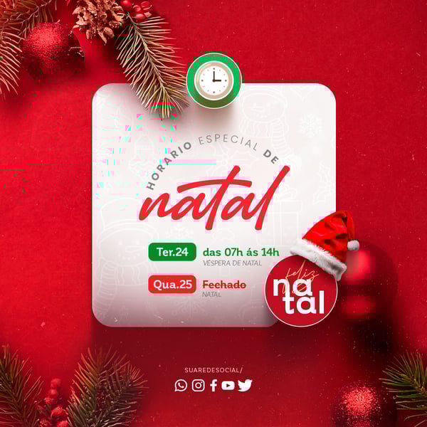 SFM SOCIAL MEDIA FELIZ NATAL HORÁRIO ESPECIAL EDE NATAL 24 E 25