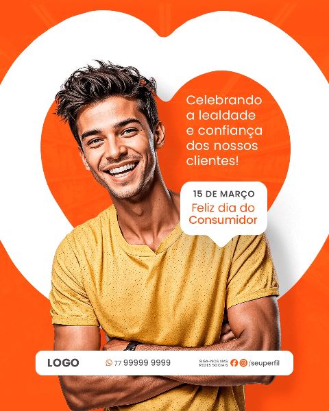 15 DE MARÇO - DIA DO CONSUMIDOR SOCIAL MEDIA LARANJA
