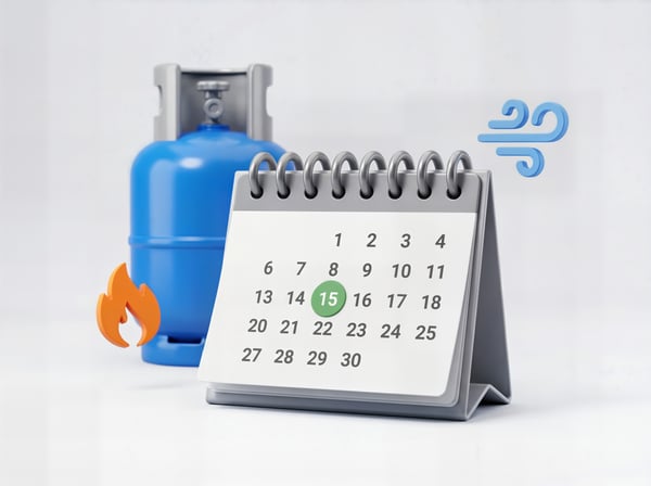 CALENDÁRIO E BOTIJÃO DE GÁS 1