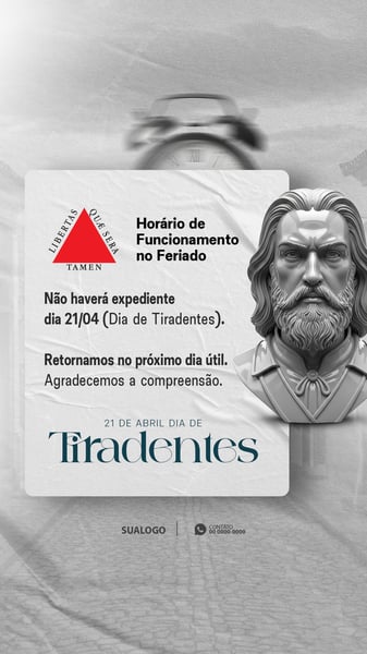 DIA DE TIRADENTES 21 DE ABRIL SOCIAL MEDIA PSD EDITÁVEL 2 COPIA st