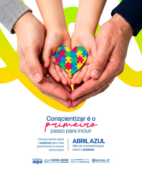 Abril Azul Mês de Conscientização do Autismo