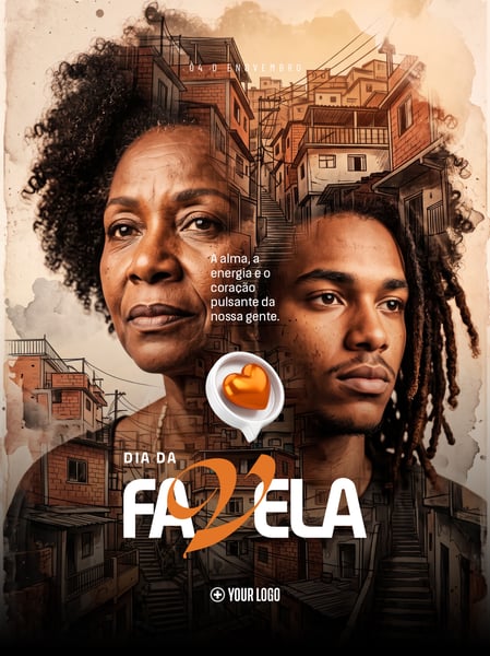 DIA DA FAVELA POST DE CONSCIENTIZAÇÃO SOCIAL MEDIA FLYER PSD EDITÁVEL