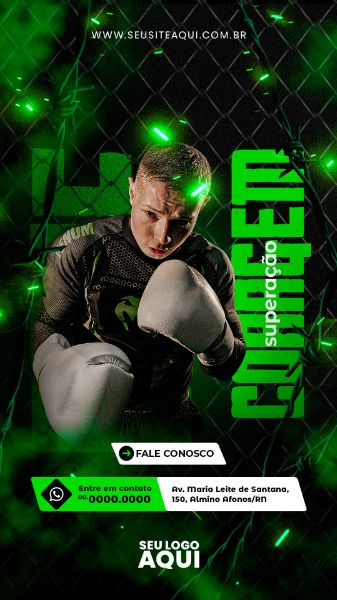 STORY - AULAS DE BOXE | ESPORTE | LUTA | PSD EDITÁVEL