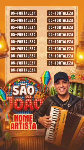 FLYER AGENDA SÃO JOÃO STORY PSD EDITÁVEL