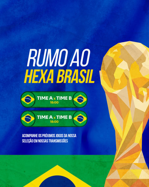 COPA DO MUNDO 2026 BRASIL RUMO AO HEXA SOCIALMEDIA PSD 6