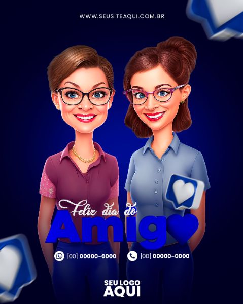 FEED VERTICAL - FELIZ DIA DO AMIGO | SOCIAL MEDIA | PSD EDITÁVEL