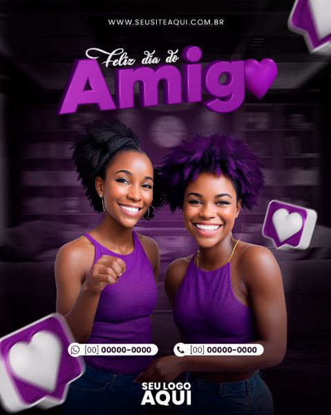 FEED VERTICAL - DIA DO AMIGO | SOCIAL MEDIA | PSD EDITÁVEL
