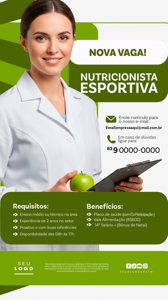 Recrutamento Emprego Temos Vagas Abertas Contratação Story Social Media PSD Editável 2