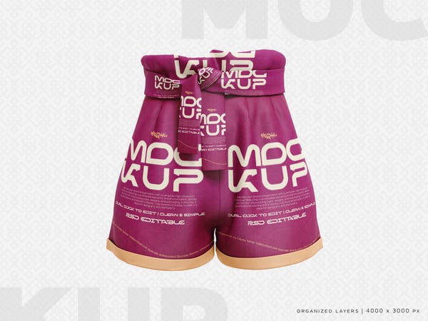 SHORTS FEMININOS DE CINTURA ALTA MOCKUP ÂNGULO 3