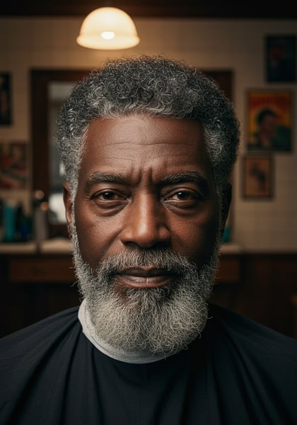 HOMEM NEGRO CABELO RUIVO COM CORTE LOW FADE