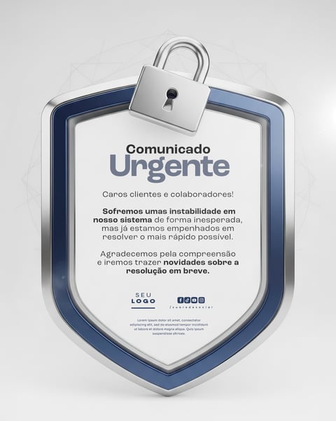 COMUNICADO AVISO SOCIAL MEDIA PSD EDITÁVEL 5