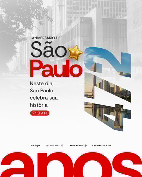 ANIVERSÁRIO DE SÃO PAULO FLYER PSD 6