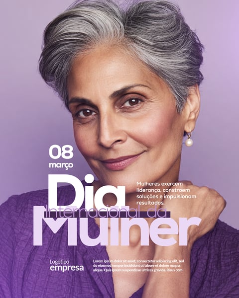 Dia Internacional da Mulher 08 de Março Social Media PSD Editável
