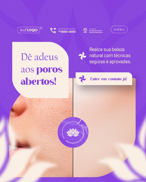 ESTÉTICA CLÍNICA DE BELEZA FEED VERTICAL SOCIAL MEDIA PSD EDITÁVEL