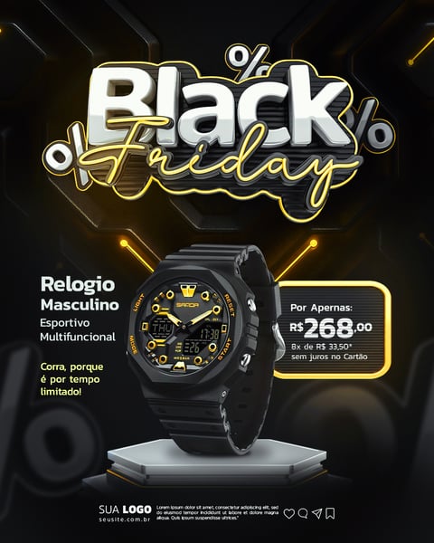 Black Friday Social Media 28 de Novembro PSD Editável 