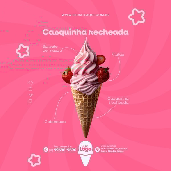 FEED QUADRADO SORVETERIA SOCIAL MEDIA