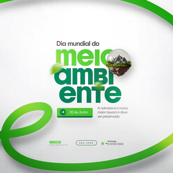 DE JUNHO - DIA MUNDIAL DO MEIO AMBIENTE SOCIAL MEDIA PSD EDITÁVEL 142