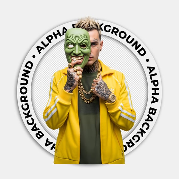 CANTOR DE FUNK USANDO MOLETOM AMARELO COM A MÁSCARA VERDE 03